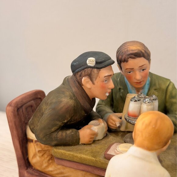 1976 Norman Rockwell GRACE BEFORE MEALS Gorham Figurine Vintage 1951 Post Cover - Picture 2 of 14